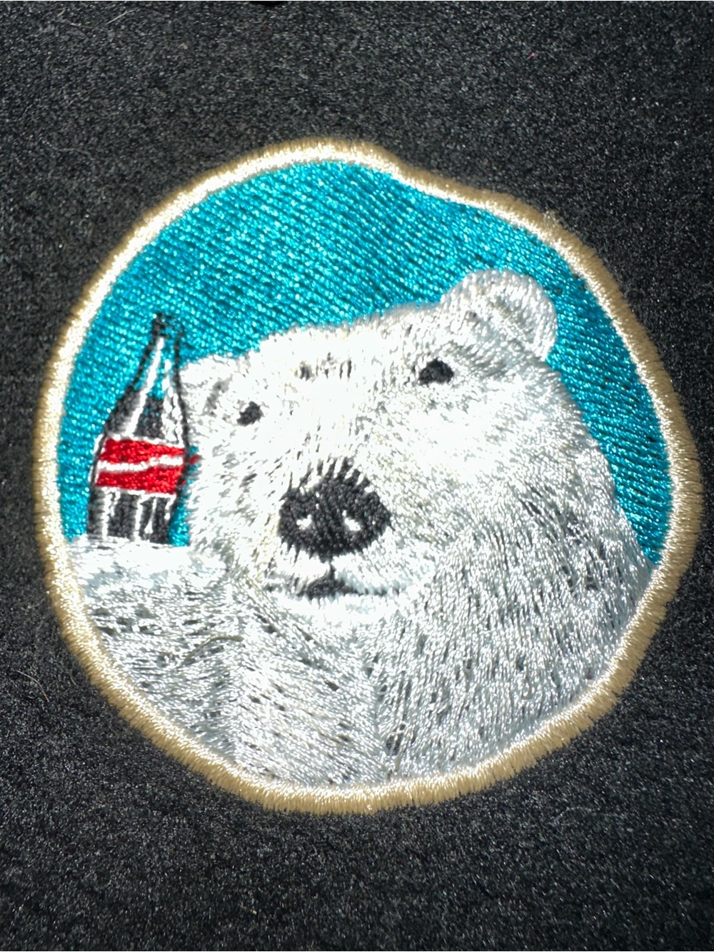 Vintage 90s Coca-Cola Polar Bear Fleece Pullover - Made in Canada - Size L Aztec